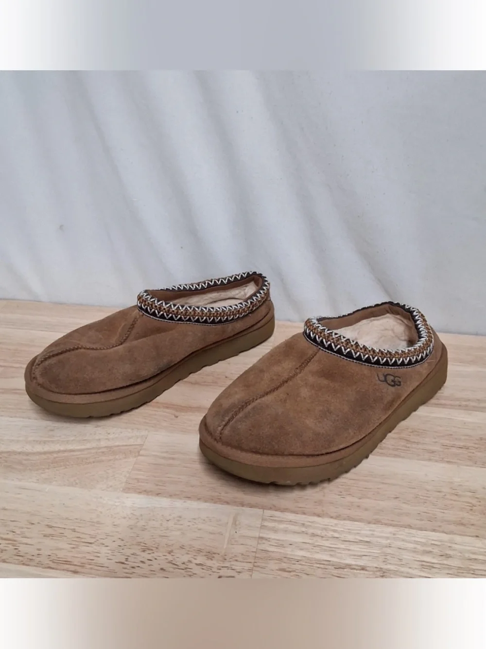 UGG Men's Chestnut Suede Shearling Slip-On Clog